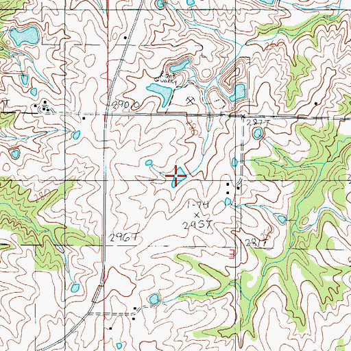 Topographic Map of Hamilton Lake, MO