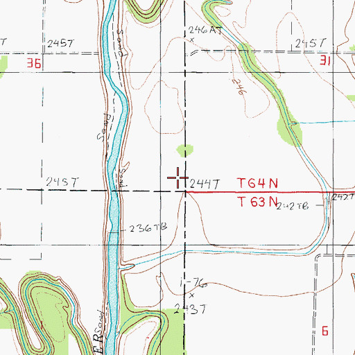 Topographic Map of Leonard Lake Dam, MO