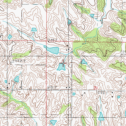 Topographic Map of Taylor Lake Dam South, MO