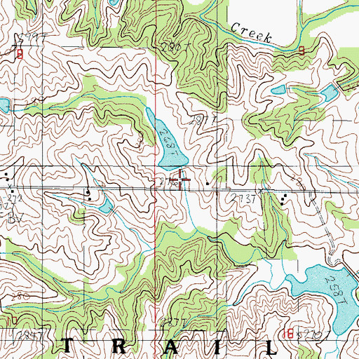 Topographic Map of Panther Creek Watershed Dam E-10, MO