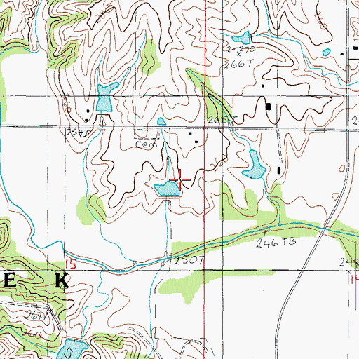 Topographic Map of Leazenby Lake Section 15 Dam, MO