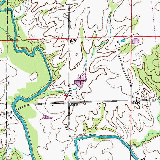 Topographic Map of Uhlmeyer Lake, MO