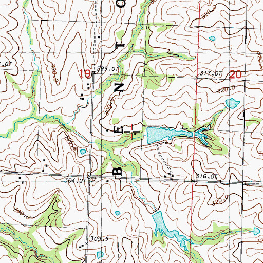Topographic Map of Smith Lake Dam, MO