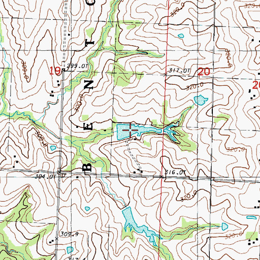 Topographic Map of Smith Lake, MO