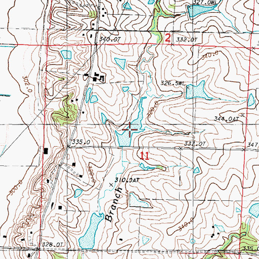 Topographic Map of Schimming Lake, MO