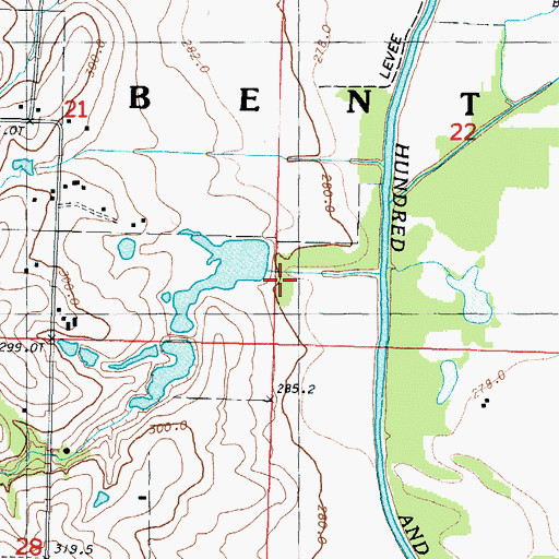 Topographic Map of Sybert Lake Dam - Lower, MO
