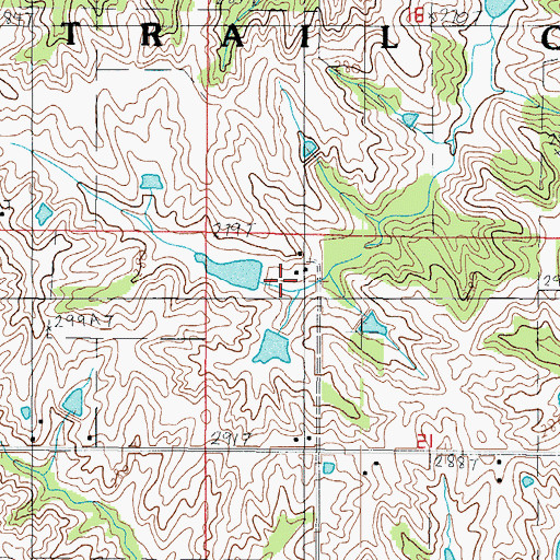Topographic Map of Panther Creek Watershed Dam E-12, MO
