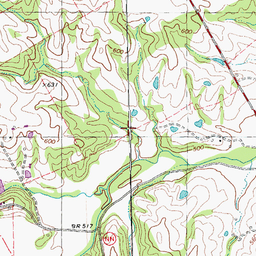 Topographic Map of Clarence Cannon Memorial Watershed Structure Number 11 Dam, MO