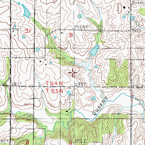 Topographic Map of Landes Lake, MO