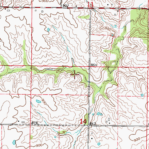 Topographic Map of La Plata City Reservoir East Dam, MO