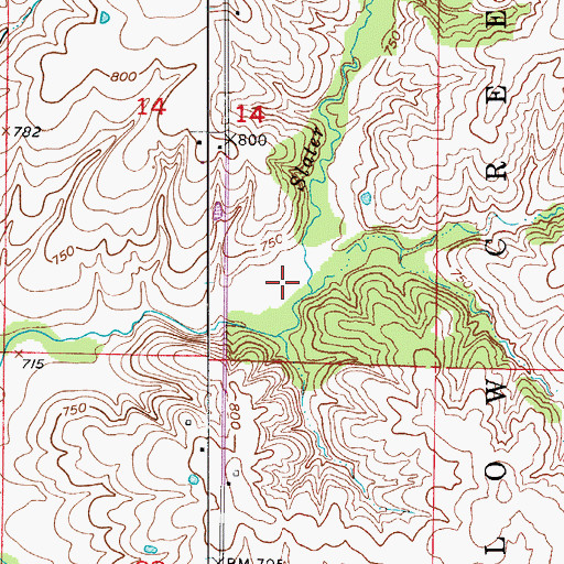 Topographic Map of Marceline New Reservoir Dam, MO