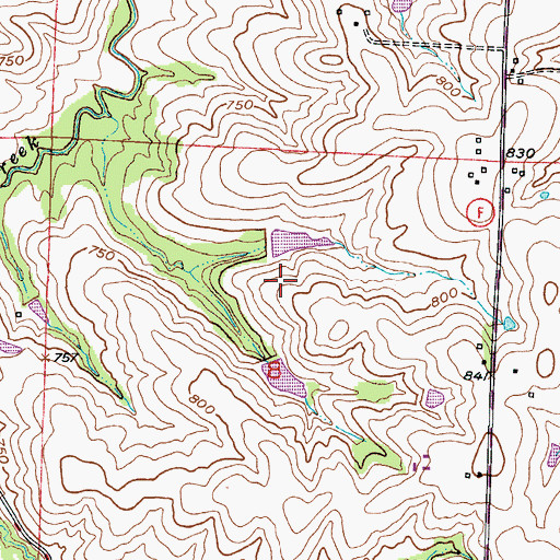 Topographic Map of Tabo Creek Watershed Structure F-20 Dam, MO
