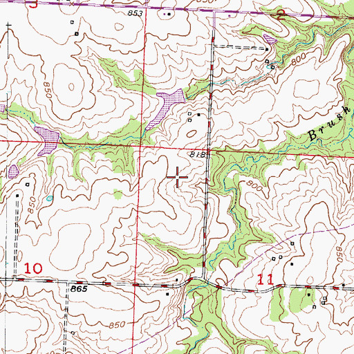 Topographic Map of Tabo Creek Watershed Structure B-23 Dam, MO