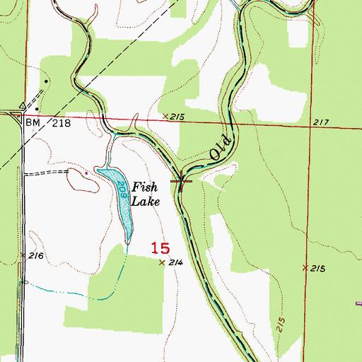 Topographic Map of Beech Creek, AR