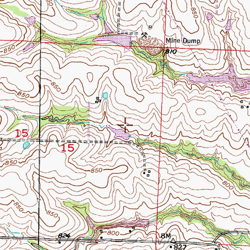 Topographic Map of Tabo Creek Watershed Structure C-25 Dam, MO