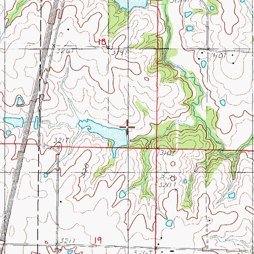 Topographic Map of East Fork Big Creek Watershed Dam A-31, MO
