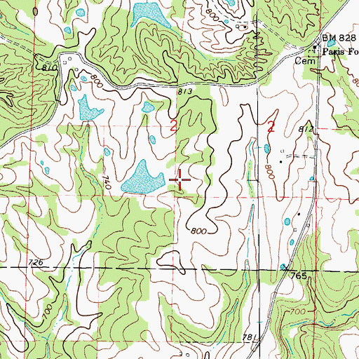 Topographic Map of Doctor Windmiller Dam, MO