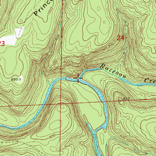 Topographic Map of Beech Fork, AR