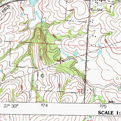 Topographic Map of Longview South Dam, MO