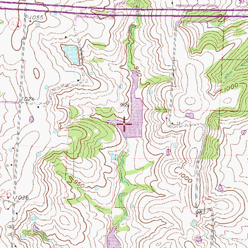 Topographic Map of South Fork Blackwater River Watershed Dam A-20, MO