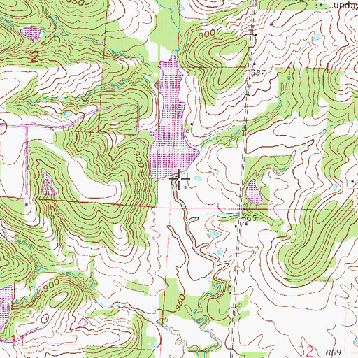 Topographic Map of Johnson Number A-1 Dam, MO