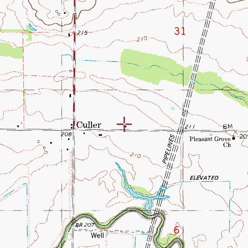 Topographic Map of Beechwood School (historical), AR
