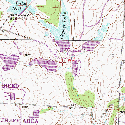 Topographic Map of Bodarc Lake Dam, MO