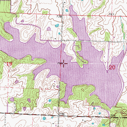 Topographic Map of Edwin A Pape Lake, MO