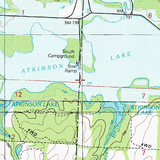 Topographic Map of Schell-Osage Reservoir Number 2, MO