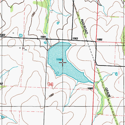 Topographic Map of Number 15 Dam, MO