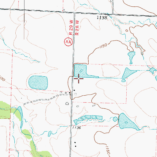 Topographic Map of Harlan Stump Dam, MO