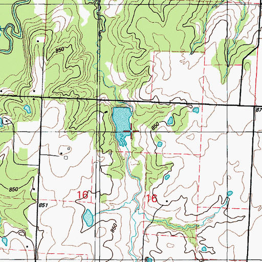 Topographic Map of C H Jones Dam, MO