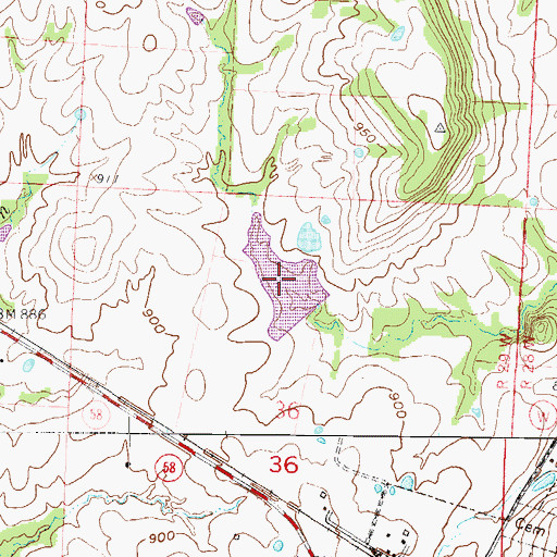 Topographic Map of Spiwak Lake, MO