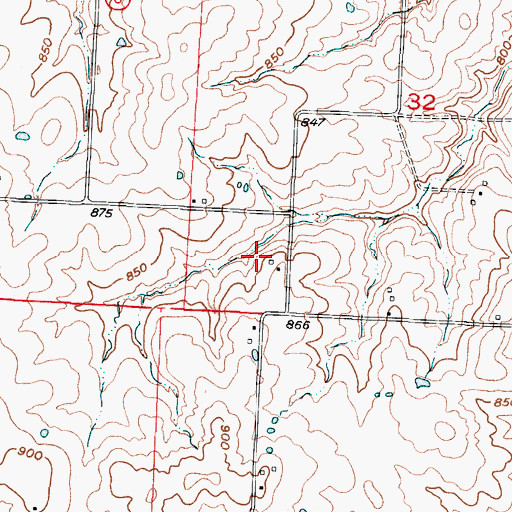 Topographic Map of F-2 Lake, MO
