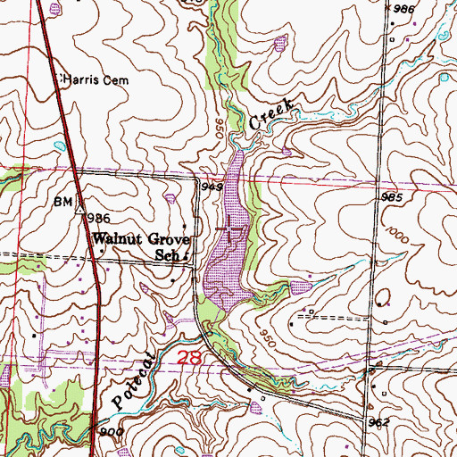 Topographic Map of North Lake, MO