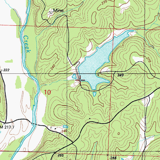 Topographic Map of Stelling-Junge Lake Dam, MO