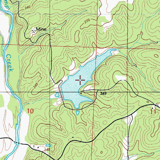 Topographic Map of Junges Lake, MO