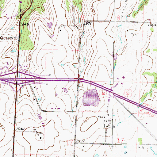 Topographic Map of Lone Summit Lake Dam, MO