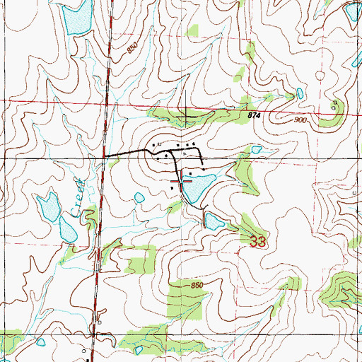 Topographic Map of Mononame 64 Dam, MO