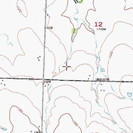 Topographic Map of Hedeman Lake, MO