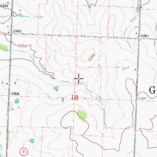 Topographic Map of Townley Lake Dam, MO