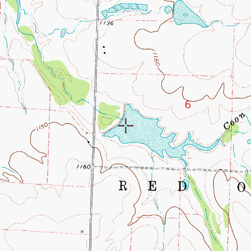 Topographic Map of Poirot Lake Dam Shallow Dam, MO
