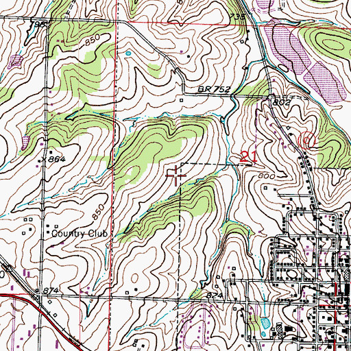 Topographic Map of Number 576 Dam, MO