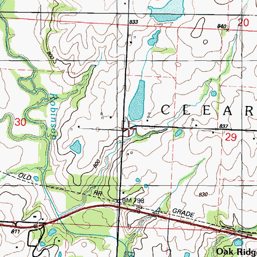 Topographic Map of Number 310 Dam, MO