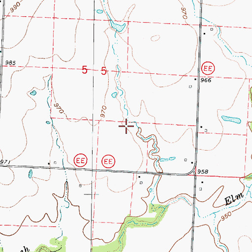 Topographic Map of Emberry Lake, MO