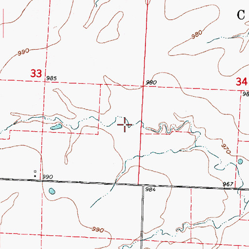 Topographic Map of Bean Lake Dam, MO
