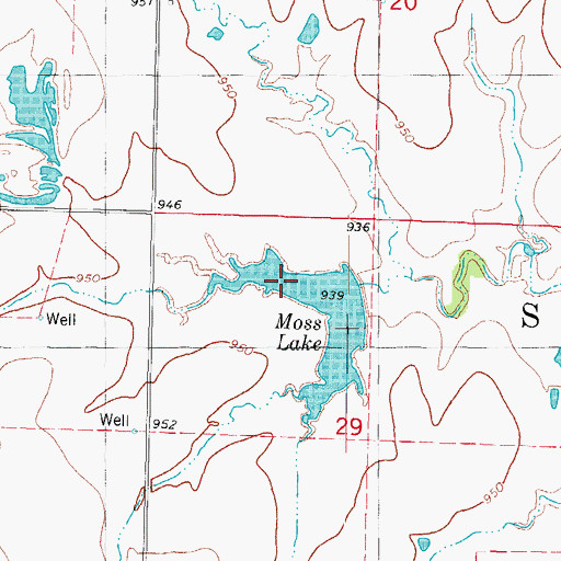 Topographic Map of Number 180 Reservoir, MO