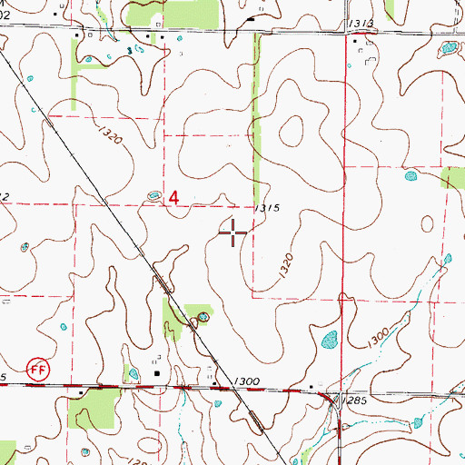 Topographic Map of Southwest Research Center Dam, MO