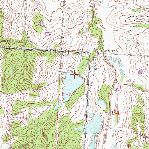 Topographic Map of Number 78 Dam, MO
