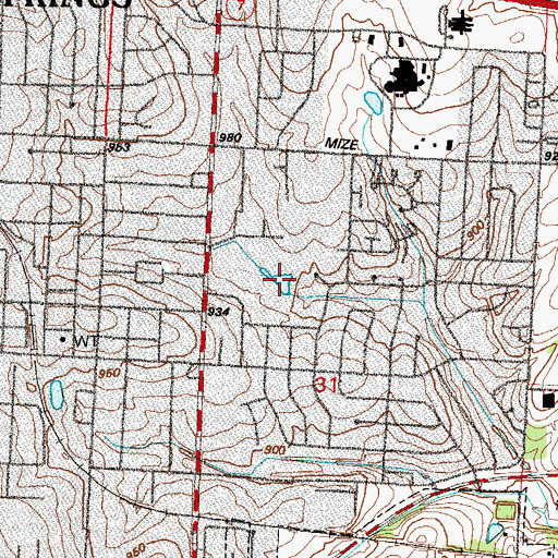Topographic Map of Number 79 Lake (historical), MO